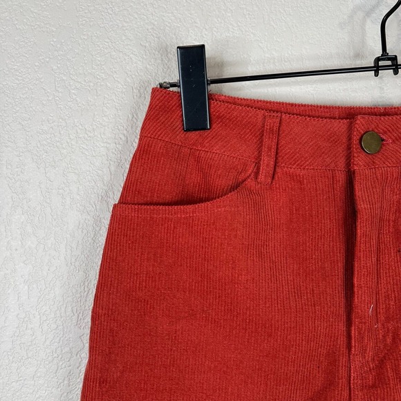 Superdown Dasha Shorts Rust High Rise Corduroy Cuffed Casual WomenSmall S - Picture 2 of 15